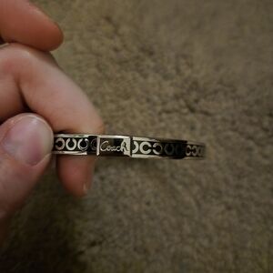 Coach Black and Silver Bracelet